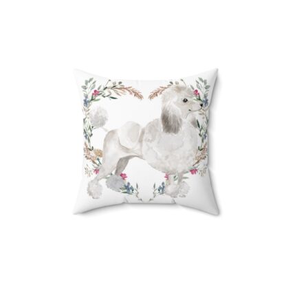 White Poodle Pillow