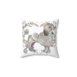 Gray Poodle Pillow
