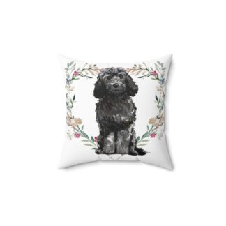 Black Cockapoo Pillow