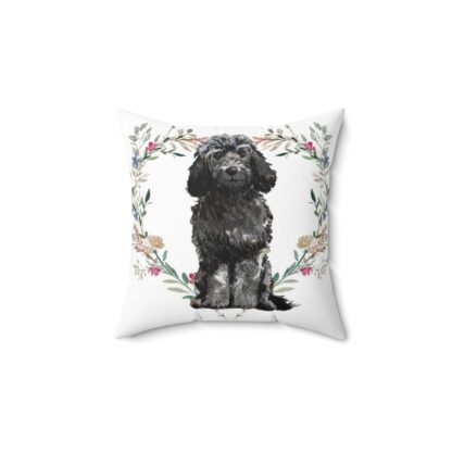Black Cockapoo Pillow