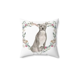 Gray American Staffordshire Terrier Pillow