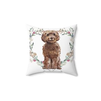 Brown Cockapoo Pillow